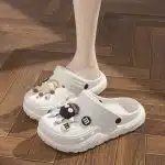 Chunky Charm Clogs – Cute M&M & Doll Decor Platform Clogs