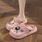 Chunky Charm Clogs – Cute M&M & Doll Decor Platform Clogs