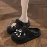 Chunky Charm Clogs – Cute M&M & Doll Decor Platform Clogs