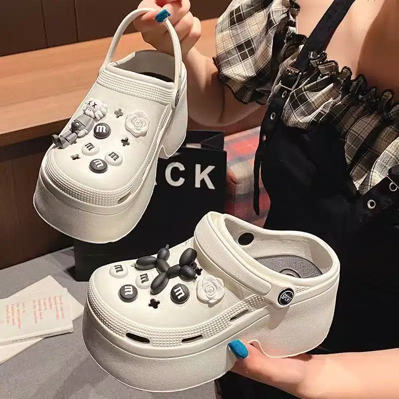 Monochrome Charm Platform Clogs – Stylish & Elevated Footwear in Bangladesh Monochrome Charm Platform Clogs – Stylish & Elevated Footwear in Bangladesh