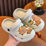 Capybara Cartoon Kids’ Clogs with Fruit Charms — Soft EVA, Slip-On Sandals