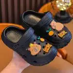 Capybara Cartoon Kids’ Clogs with Fruit Charms — Soft EVA, Slip-On Sandals
