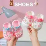 Smiley Bunny Charm Clogs – Cute Pink & White Collection