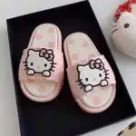 Hello Kitty Polka Dot Ruffled Slippers - Image 3