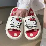 Hello Kitty Polka Dot Ruffled Slippers - Image 2
