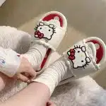 Hello Kitty Polka Dot Ruffled Slippers - Image 4