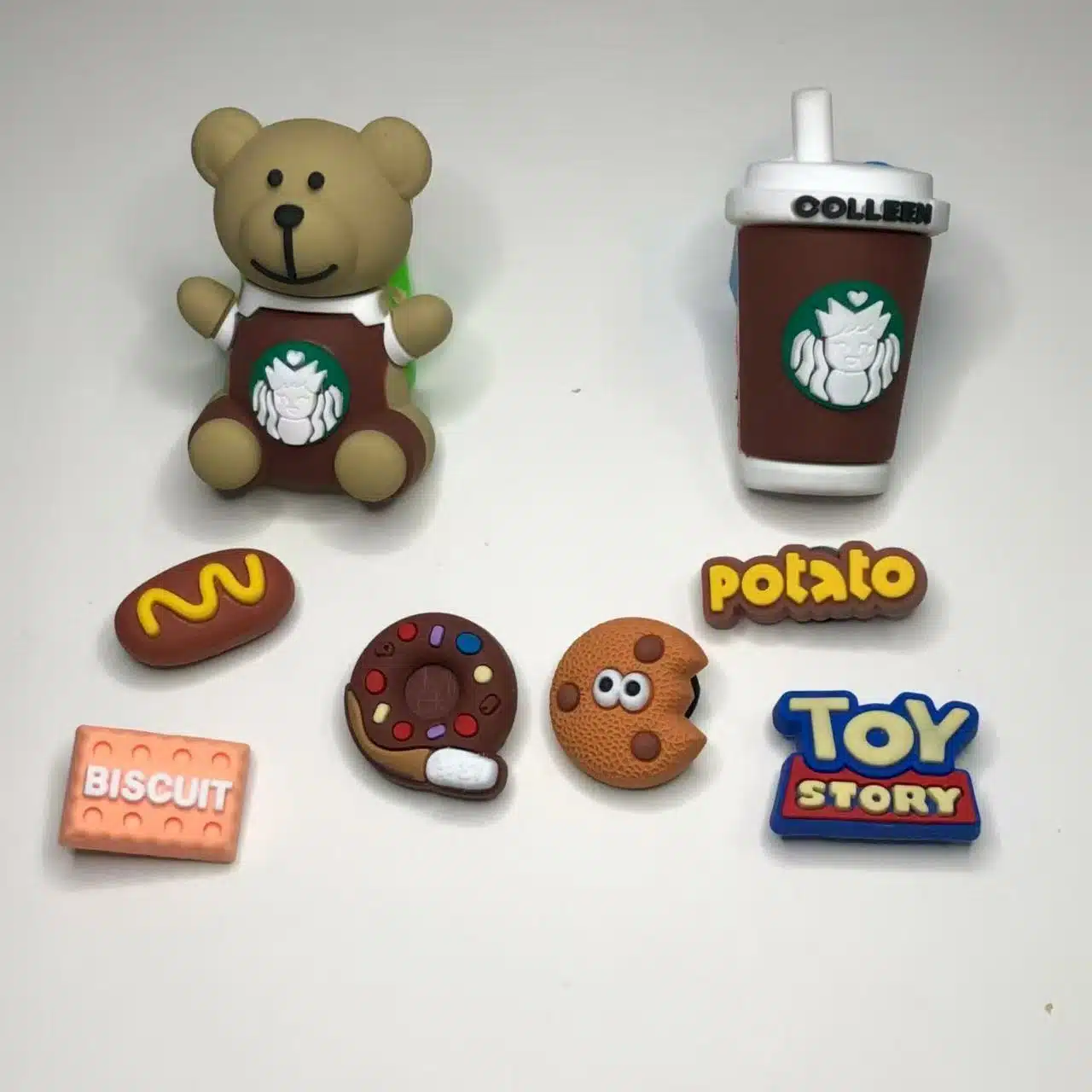 WechatIMG4251 Cute Bear & Coffee Snack Shoe Charms Set - Image 1