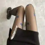 Butterfly Print Sheer Stockings – Aesthetic Black Tights - Image 5